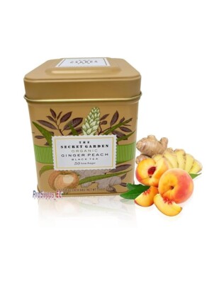 Secret Garden USDA Organic Ginger Peach Black Tea   50 Tea Bags