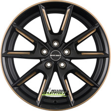 Borbet LX18 black glossy gold spoke rim 8x18 ET45 - LK5/108 ML72.5 Felge Alu