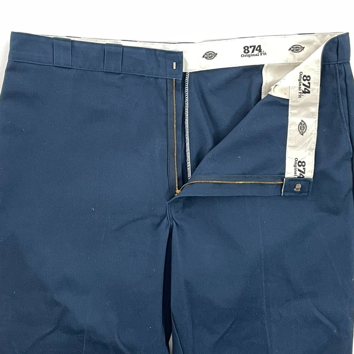 DIK45ページ Dickies Mens 874 Original Fit Chino Pants Blue Pockets Flat Front