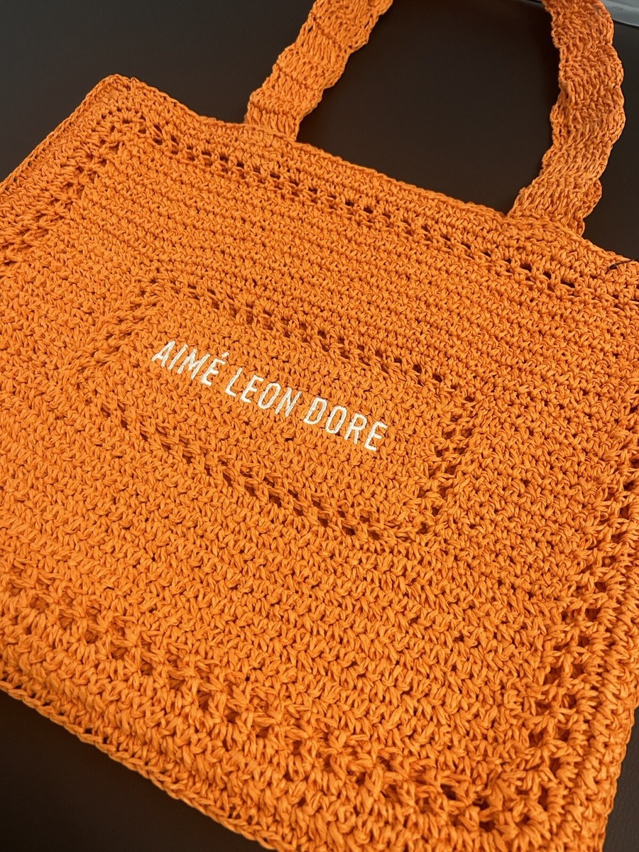 Aime Leon Dore Crochet Tote bag - Orange | eBay
