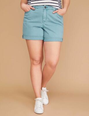 LANE BRYANT ~ New! NWT Plus 24 ~ Blue Moon GIRLFRIEND DENIM Jeans Shorts 2X 3X