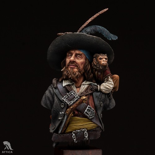 Il capitano Hector Barbossa dipinto giocattolo Soldato Busto pre-vendita |  Museo | eBay