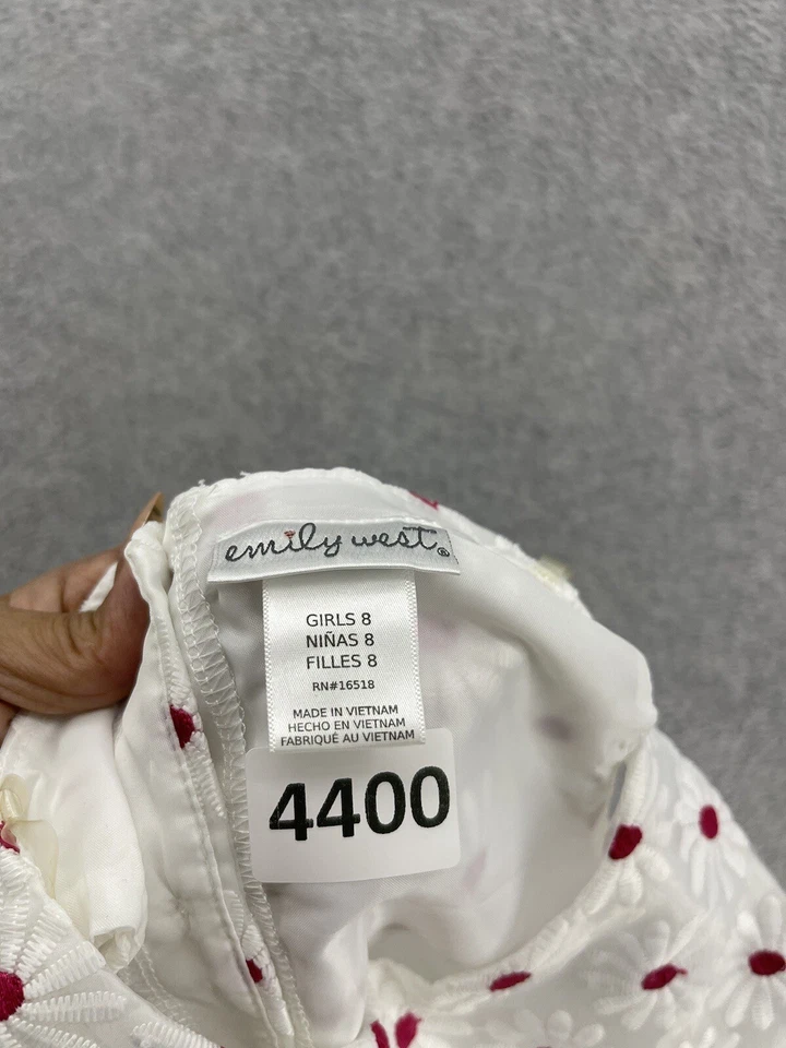 Vestido feminino Emily West estampa margarida sem mangas ajuste e alargamento tamanho 8 forrado - Imagem 3 de 4