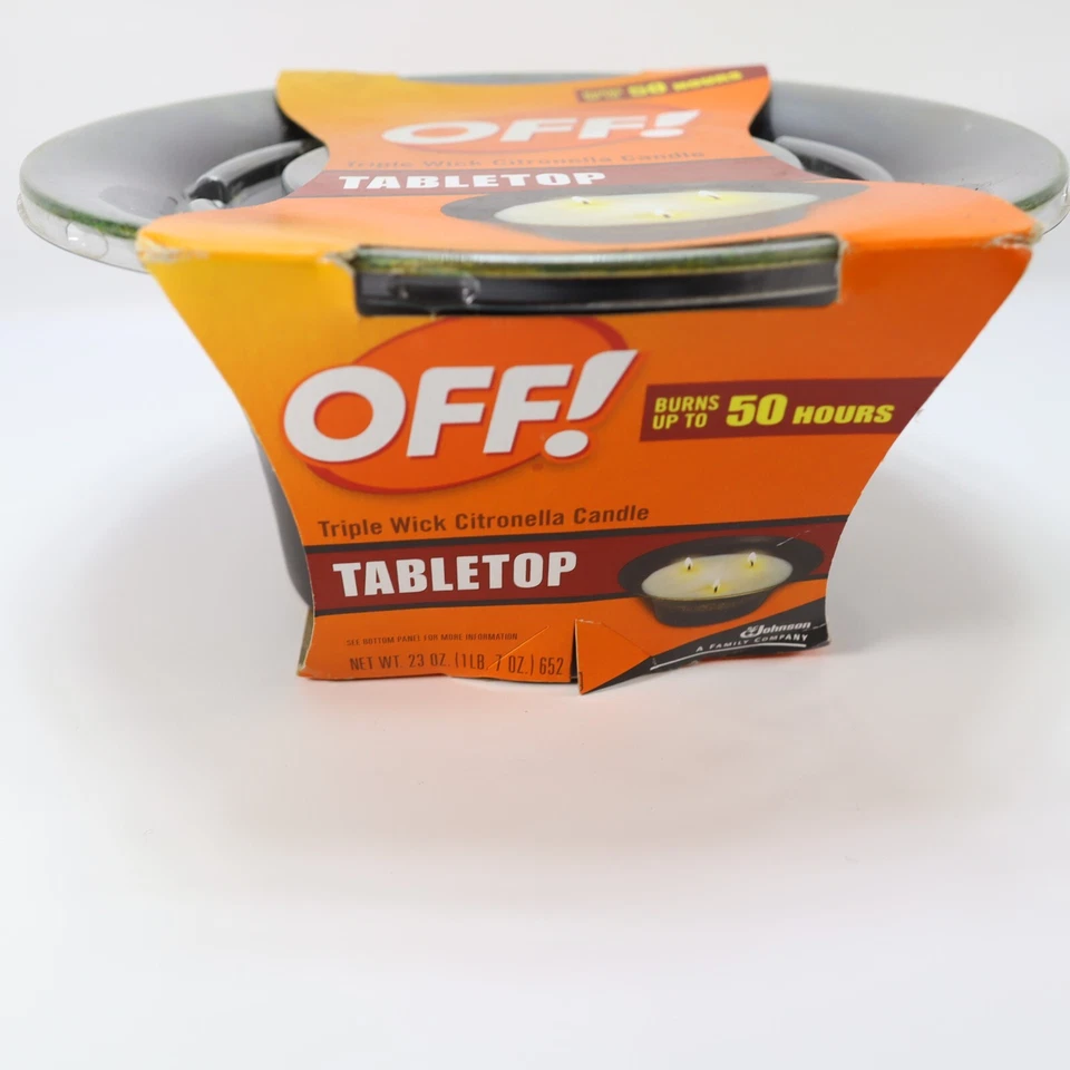 New OFF!  Backyard Citronella Scented Triple Wick Tabletop Candle 50 Hours - Image 2 of 3