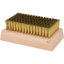 PRO SOURCE Fine Wire Brush: 0.003" Brass Filament in 2.5" x 4.25" Wood Block