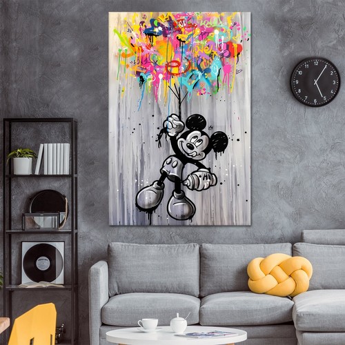 Banksy Abstract Mickey Mouse Einstein Graffiti Hypebeast Decor Pop Art Poster - Picture 3 of 12