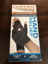 Copper Fit Copper Infused Compression Gloves Hand Relief L/XL Unisex 1 Pair