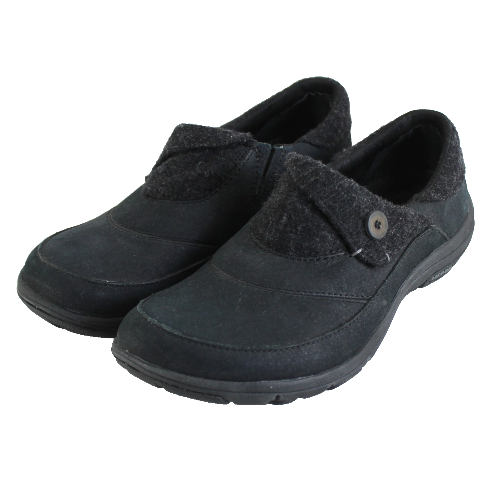 Mocassino Merrell Dassie F Moc scarpe donna taglia 7 nero in pelle