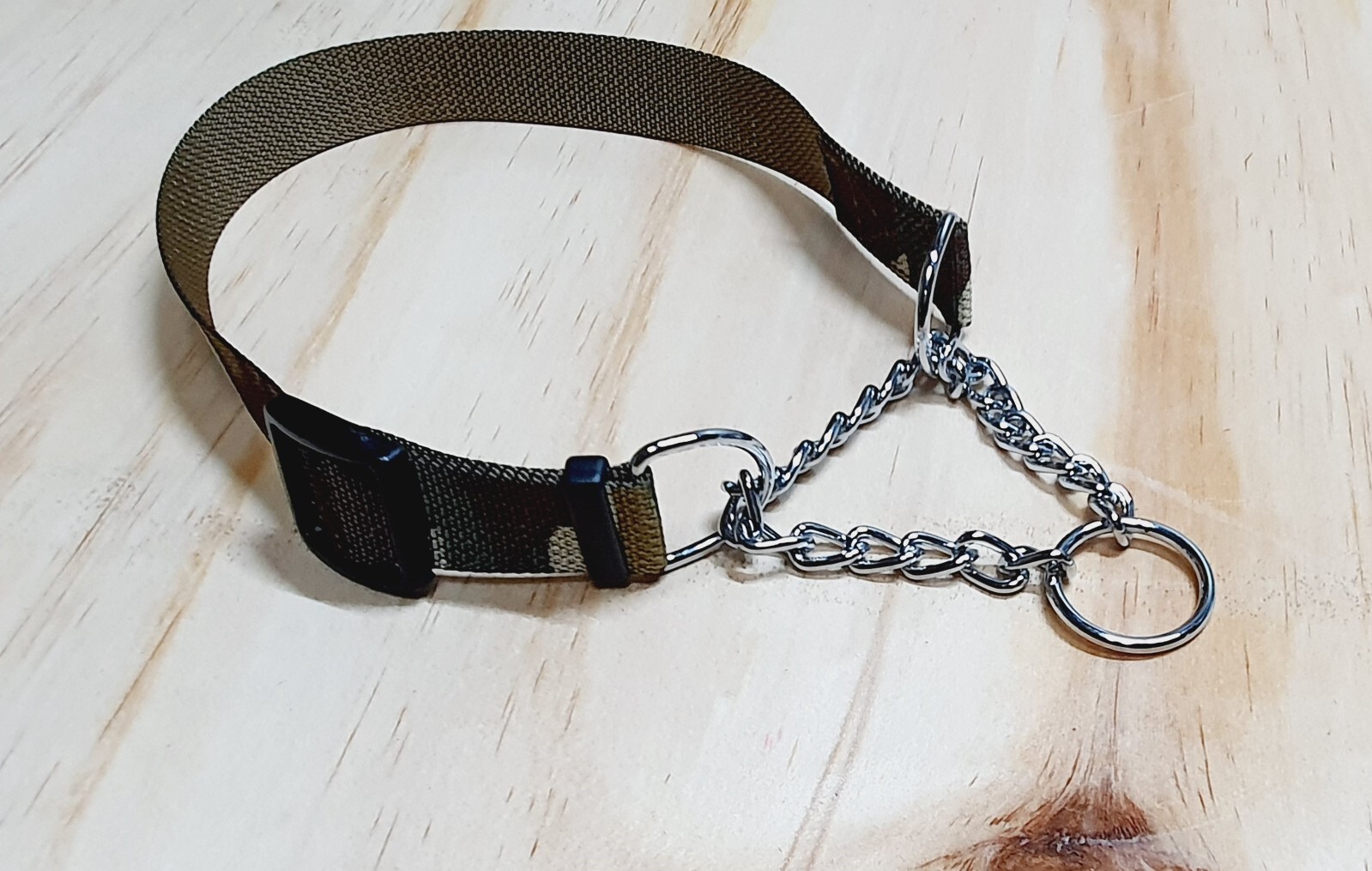 L&J Pets UK Martingale Half CHECK/CHOKE NYLON/CHAINDOG COLLAR Set