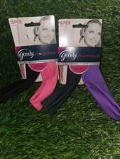 2 Goody Athletique Ouchless Quick Dry Headwraps 2 PCS-Moisture Wicking Fabric