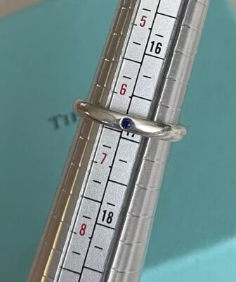 ティファニー(TIFFANY&CO.) PERETTI 925 ブルーサファイア Tiffany & Co Elsa Peretti Blue Sapphire 925 Silver Stacking