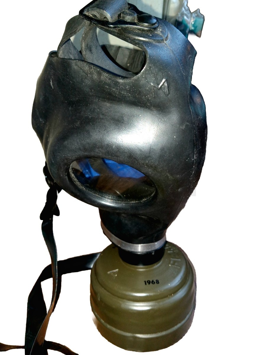 German Gas Mask, ZIVILSCHUTZFILTER VINTAGE 1968 ✳️FREE