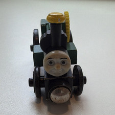 Learning Curve Thomas Friends Trevor Wooden Toy Train Engine Green/Black
