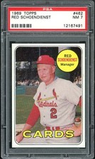 1969 Topps Red Schoendienst PSA 7 St. Louis Cardinals #462