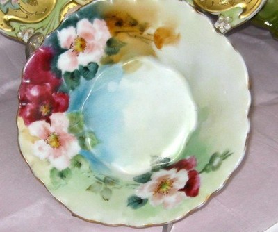 ROSENTHAL Versailles RC Bavaria HAND Painted WILD ROSES Candy/Nut Bowl