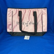 Bridesmaid Tote bag, Pink and black, perfect for Bridal party gifts / weddings.