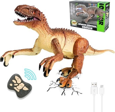 Kizmyee Dinosaurier Spielzeug, Dino Ferngesteuertes Velociraptor für Kinder, Rea