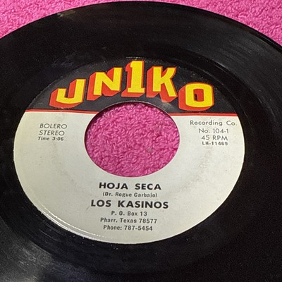 Los Kasinos   Hoja Seca / Hasta El Fin De Mi Vida-45RPM - RANCHERA