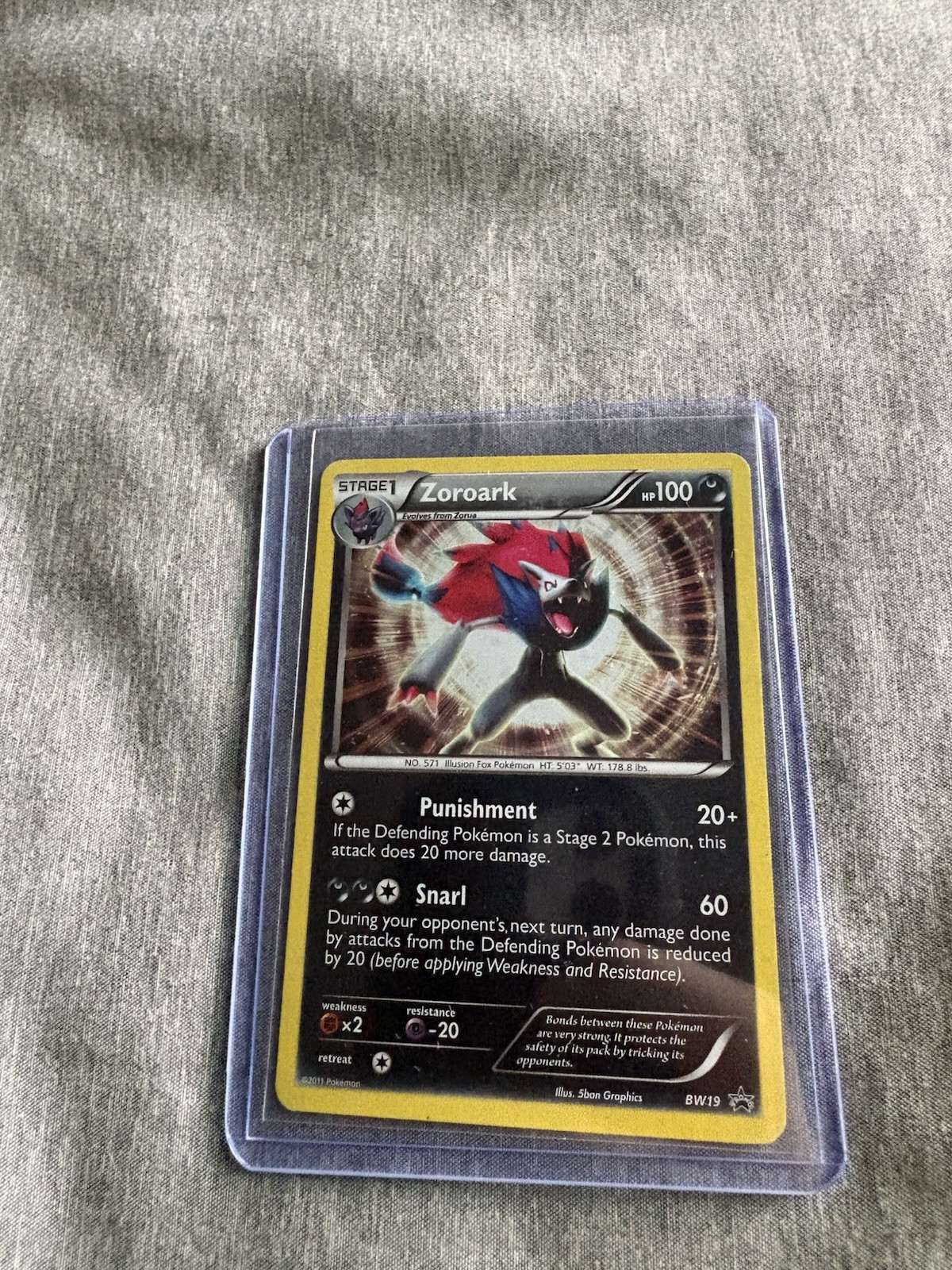 Zoroark BW19 Holo Rare Black Star Promo Pokemon TCG LP-MP