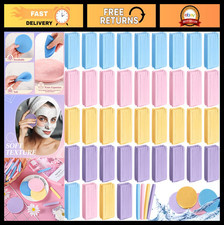 480 Pcs Compressed Facial Sponges for Makeup, Yellow, purple, blue, pink