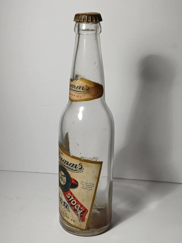 Tapa de botella de cerveza Hamm's etiqueta de papel de stock preferido de la década de 1930 y 1940 St Paul Minnesota Foto 4 de 4
