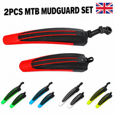 Juego de 2 guardabarros delanteros traseros para bicicleta de montaña MTB guardabarros delantero
