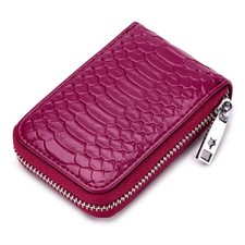 Women's Wallet Credit Card Holder RFID Blocking Zipper Purse Bag Xmas Gift