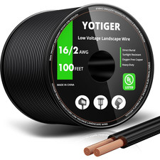 16 Gauge 2 Conductors Low Voltage Wire 100 Feet - 16/2 Low Voltage Landscape Lig