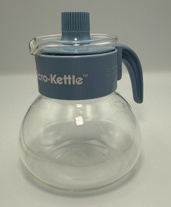 VTG Gemco The Micro Kettle 4 Cup Microwave Tea Kettle Blue USA