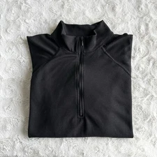 Marmot Shirt Pullover Womens Large Black 1/4 Quarter Zip Athletic Base Layer