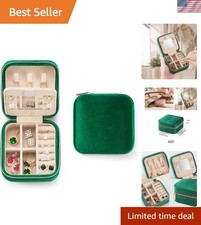 Plush Velvet Travel Jewelry Case, Organizer, Box, Small Case for Women, Earri...