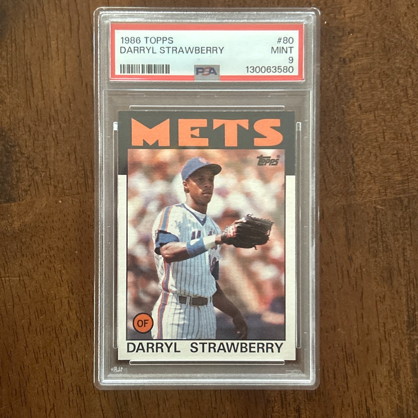 1986 Topps Darryl Strawberry PSA 9 Card