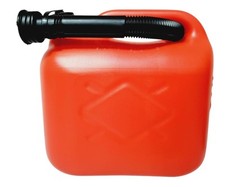 5L Petrol Fuel Jerry Can Garage Workshop Plastic Flexible Spout Red 5 Litre