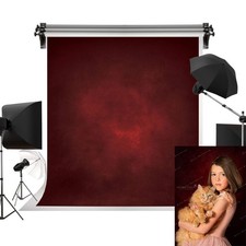 6.5x10ft/2m W x3m H Red Background Dark Red Backdrop Portrait Photography B...