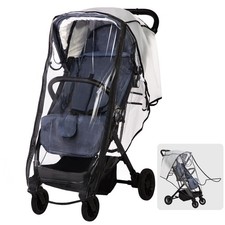 Universal Stroller Rain Cover, Clear Breathable Weather Shield with Waterproof