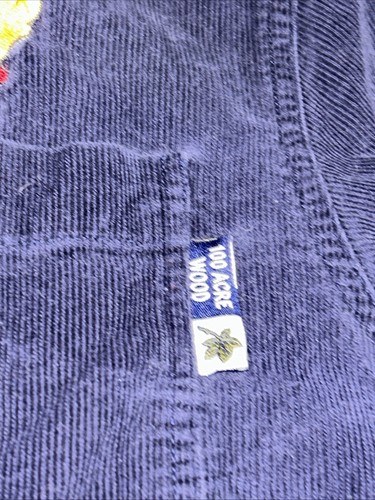 Vintage Winnie the Pooh Tigger BLUE Corduroy Button Down Shirt L 100 Acre Wood - Picture 5 of 7