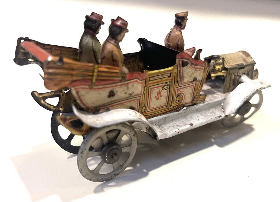 German 1920’s Meyer Penny Toy Auto w/ Driver & 2- Woman - Image 3 of 4