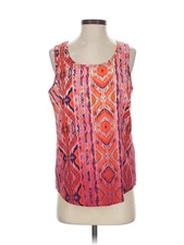 Olive and Oak Women Orange Sleeveless Blouse S