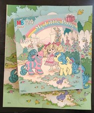 VINTAGE 1987 MB MY LITTLE PONY PUZZLE Complete 4569-8 15"x22.5" 24 Pieces Vtg