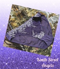 WACOAL 64391 GRAPE COMPOTE EMBRACE LACE SEMI SHEER BIKINI PANTIES MEDIUM