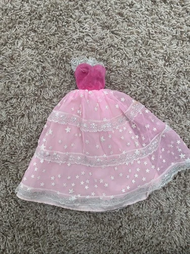 Vintage 1985 Mattel Barbie Dream Glow Dress ONLY Doll Outfit
