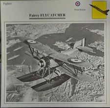 Fairey Flycatcher Plane Picture Original Vtg Aviation Detail Collector Card  
