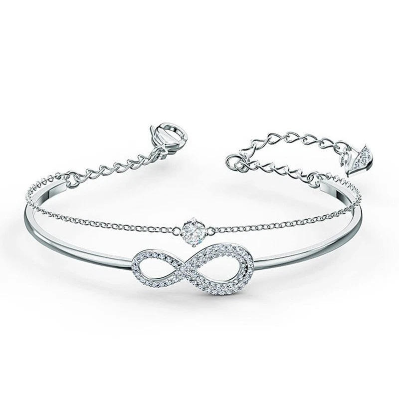 Plantilla Amor Infinito Amor Eterno Pulsera 8 Personajes Swarovski Elemento Cristal Foto 2 de 4