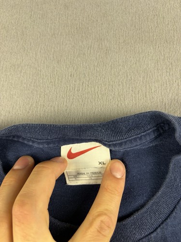 Vintage Nike Mini Swoosh T Shirt Men’s Size XL Blue USA Made Embroidered 90s by Nike, Size XL, $22 - Photo 3