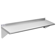 Hally Stainless Steel Shelf 12 x 48 Inches 280 lb, NSF Commercial Wall Mount ...