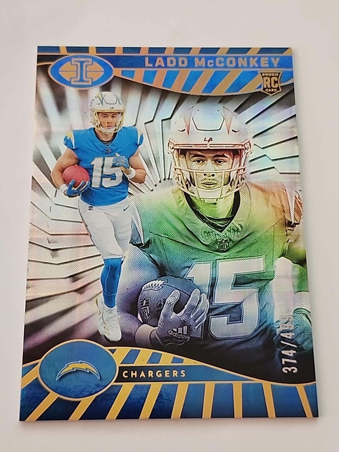 2024 Panini Illusions - Ladd McConkey #51 Trophy Collection Mirrored /499 (RC)