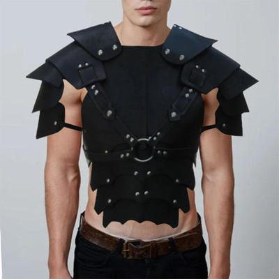 Mittelalter Brustpanzer Kleidung Dekoration PU Leder für Cosplay Ritter Erwachsene