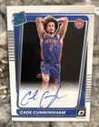 2021-22 Cade Cunningham Donruss Optic Rated Rookie Base Auto #161 RC Pistons
