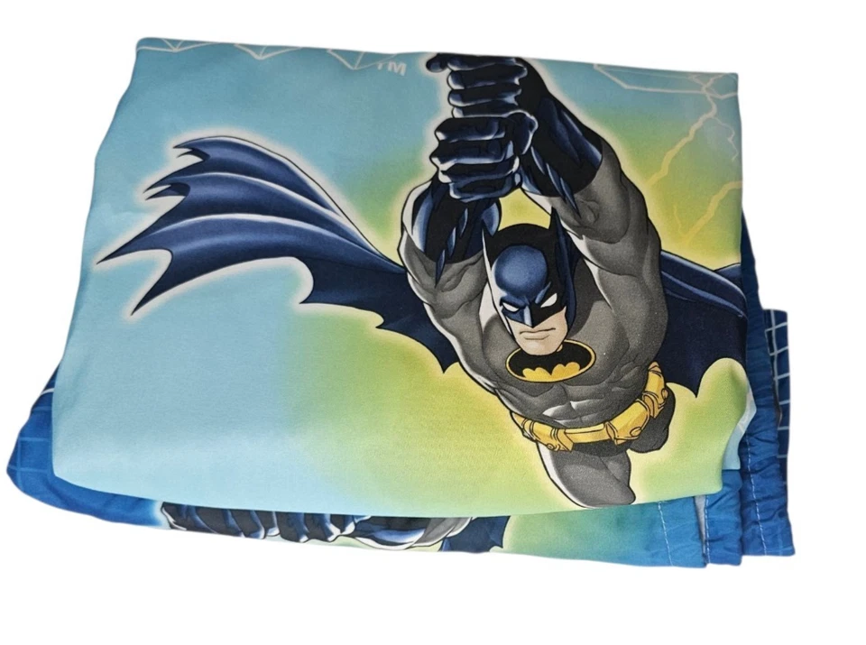Juego de sábanas dobles Batman DC Comics azul 1 plana 1 ajustada estirada elástica 2013 Foto 2 de 4