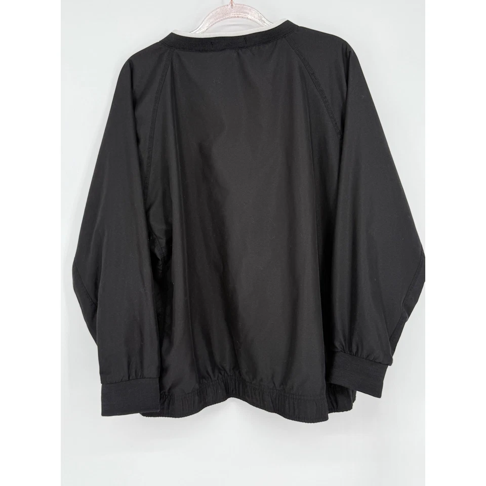 Chaqueta Pullover Harriton Para Hombres Talla M Cuello en V Negra Cortavientos Top Ligero Foto 3 de 4